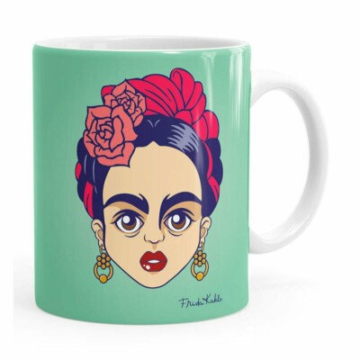 Caneca Frida Kahlo Arte Branca
