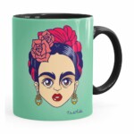 Caneca Frida Kahlo Arte Preta