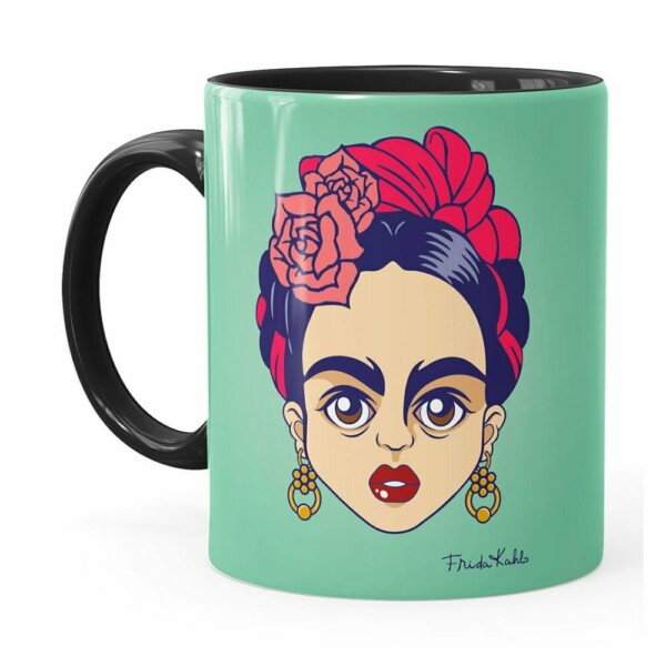 Caneca Frida Kahlo Arte Preta