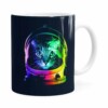 Caneca Gato Astronauta Branca