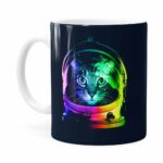 Caneca Gato Astronauta Branca