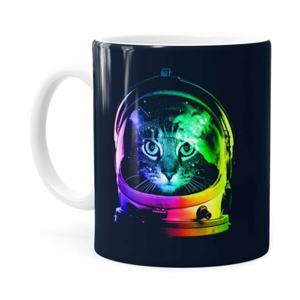 Caneca Gato Astronauta Branca