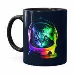 Caneca Gato Astronauta Preta