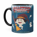 Caneca Halloween Dia Das Bruxas V02 Preta