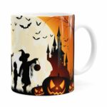 Caneca Halloween Dia Das Bruxas V03 Branca