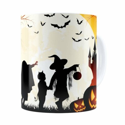 Caneca Halloween Dia Das Bruxas V03 Branca