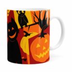 Caneca Halloween Dia Das Bruxas V04 Branca
