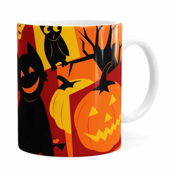 Caneca Halloween Dia Das Bruxas V04 Branca