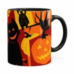 Caneca Halloween Dia Das Bruxas V04 Preta