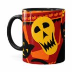 Caneca Halloween Dia Das Bruxas V04 Preta