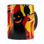 Caneca Halloween Dia Das Bruxas V04 Preta