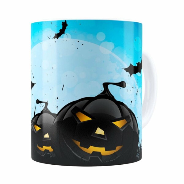 Caneca Halloween Dia Das Bruxas V05 Branca