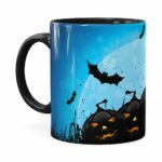Caneca Halloween Dia Das Bruxas V05 Preta