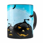 Caneca Halloween Dia Das Bruxas V05 Preta