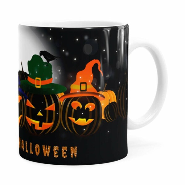 Caneca Halloween Dia Das Bruxas V06 Branca