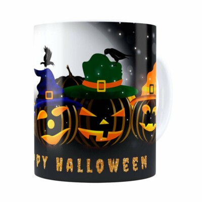 Caneca Halloween Dia Das Bruxas V06 Branca
