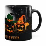 Caneca Halloween Dia Das Bruxas V06 Preta