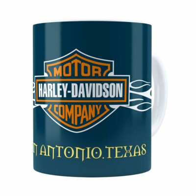 Caneca Harley Davidson San Antonio Texas Branca