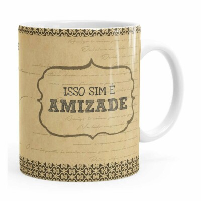 Caneca Isso Sim é Amizade Branca
