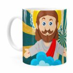 Caneca Jesus Senhor é Meu Pastor V01 Branca