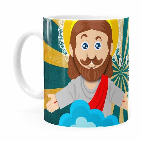 Caneca Jesus Senhor é Meu Pastor V01 Branca