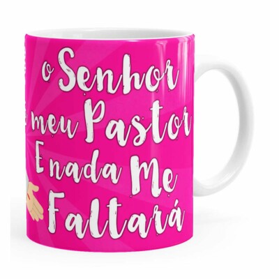 Caneca Jesus Senhor é Meu Pastor V02 Branca