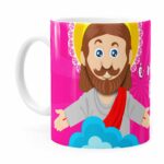Caneca Jesus Senhor é Meu Pastor V02 Branca