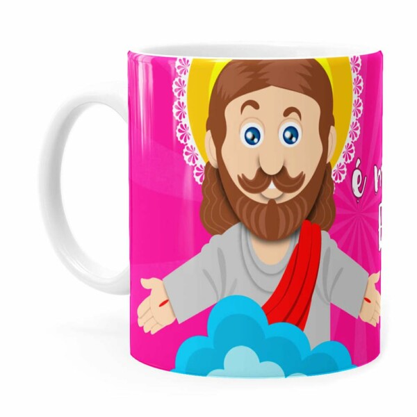 Caneca Jesus Senhor é Meu Pastor V02 Branca