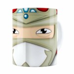 Caneca Jiraiya Porcelana Branca