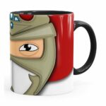 Caneca Jiraiya  Porcelana Preta