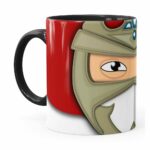Caneca Jiraiya  Porcelana Preta