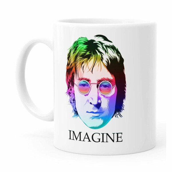 Caneca John Lennon Imagine Cores Branca