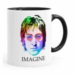 Caneca John Lennon Imagine Cores Preta