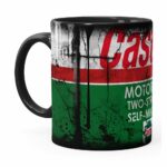 Caneca Lata De Óleo Retrô Oil Castrol Preta