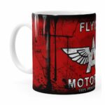 Caneca Lata De Óleo Retrô Oil Flying Branca