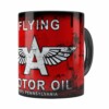 Caneca Lata De Óleo Retrô Oil Flying Preta