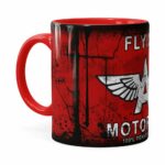 Caneca Lata De Óleo Retrô Oil Flying Vermelha