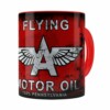 Caneca Lata De Óleo Retrô Oil Flying Vermelha