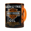 Caneca Lata De Óleo Retrô Oil Harley Davidson Laranja