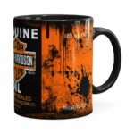 Caneca Lata De Óleo Retrô Oil Harley Davidson Preta