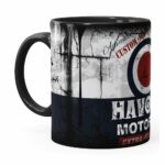 Caneca Lata De Óleo Retrô Oil Havoline Preta