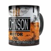 Caneca Lata De Óleo Retrô Oil Johnson Preta