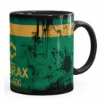 Caneca Lata de Óleo Retrô Oil Lubrax v01 Preta