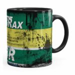 Caneca Lata de Óleo Retrô Oil Lubrax v02 Preta