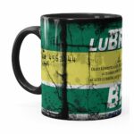 Caneca Lata de Óleo Retrô Oil Lubrax v02 Preta