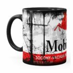 Caneca Lata De Óleo Retrô Oil Mobiloil Preta