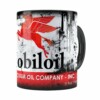 Caneca Lata De Óleo Retrô Oil Mobiloil Preta