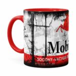 Caneca Lata De Óleo Retrô Oil Mobiloil Vermelha