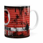 Caneca Lata De Óleo Retrô Oil Phillips Branca
