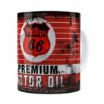 Caneca Lata De Óleo Retrô Oil Phillips Branca